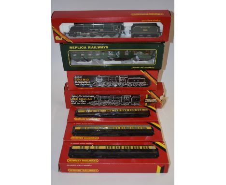 Hornby Railways - 00 gauge - R 150 4-6-0 class B12 locomotive and tender, N.E black livery, Rn 7476;  others R.154 4-6-0 Sir 