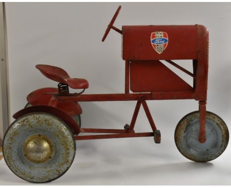 A Triang tin plate pedal Ford tractor, c.1950