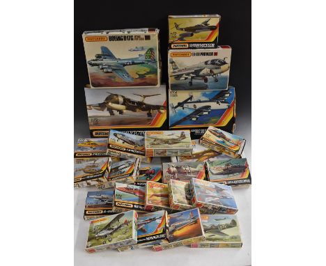 Model Kits - Matchbox 1:72 scale Aircraft inc, Pk-1 Hawker Fury, PK-3 Boeing P.12E, PK-8 Gloster Gladiator, PK-9 Bell AH-1G H