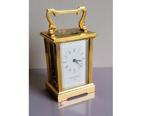 A Mappin &amp; Webb brass carriage clock, in working order, 15 cm H, including handle