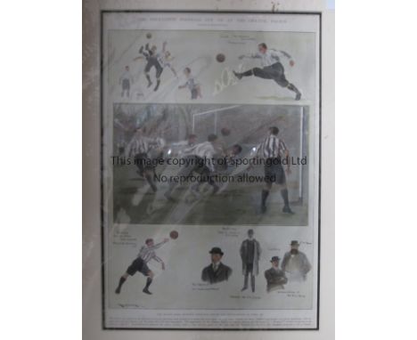 FA CUP FINAL 1902   A 21 inch x 16 inch original contemporary hand coloured print from the London Illustrated News showing sc