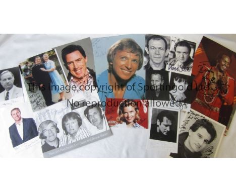 MUSIC AND THEATRE AUTOGRAPHS       A collection of approximately 40 autographs including Stephen Berkoff. Geoffrey Palmer, Ru