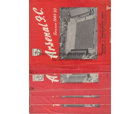 ARSENAL RESERVES       Twenty one home Reserve team programmes for season 1949/50, complete 15 Football Combination QPR has 2