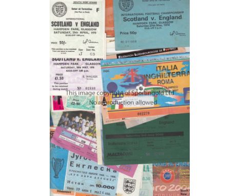 ENGLAND TICKET      Forty one away tickets 1970 - 2007 including Scotland 70, 72, 78, 80, 84 unused, 85 & 87, Germany 78 & 87