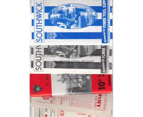 ARSENAL    Six away programmes including the Youth Tournament in Haarlem 1983. v. Bexleyheath and Welling 30/3/1959, score on