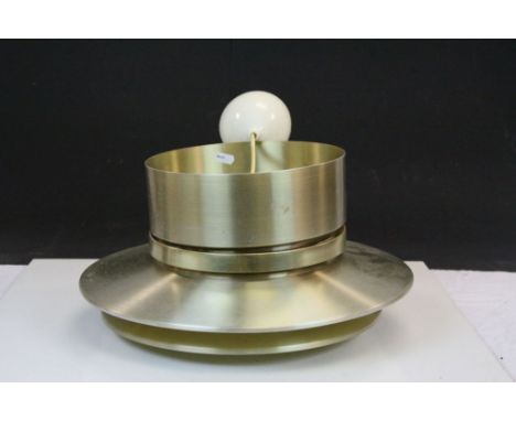 Retro Norwegian ceiling Light in painted Aluminium with maker label for Carl Thore