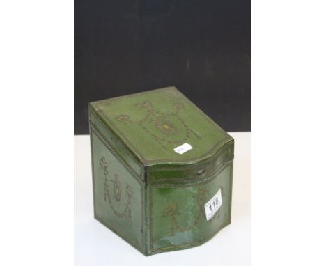 Vintage Huntley &amp; Palmer "Stationery Case" Biscuit Tin circa 1908, approx 17 x 14 x 15.5cm