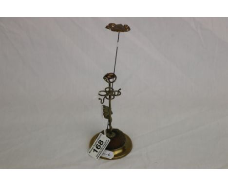 Art Nouveau Hat pin stand, Citrine set, with vintage Hat pin, stand approx 13cm tall
