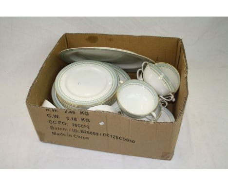 Collection of Royal Doulton ' Berkshire ' Pattern China to include large oval plate, 8 dinner plates, 8 dessert plates, 8 sou