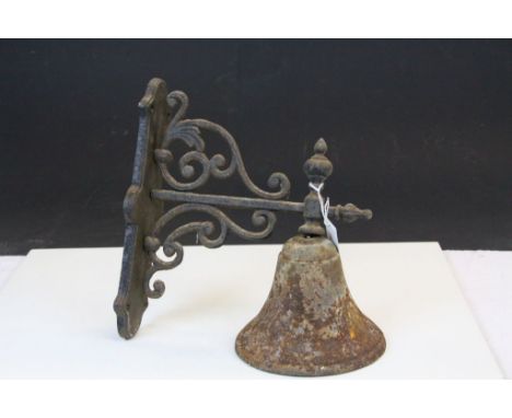 Cast Iron Hanging Bell on Bracket