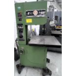 T-JAW T-500 VERTICAL BANDSAW W/ WELDER, S/N 50114, 21" THROAT, 27" X 29" TABLE, 11" BLADE (RIGGING