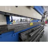 LOWER PRESS BRAKE DIE MOUNTED ON MACHINE, APPROX. 10'-2"