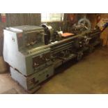 MEUSER M-II-S GAP BED LATHE, 22" SWING X 120" BETWEEN CENTERS, 33" SWING OVER GAP, 550V, 15HP, 3