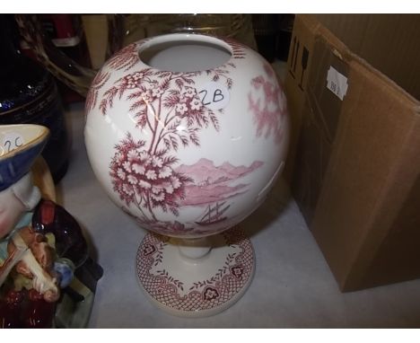 A Maling 'Corinth' red & white ceramic vase