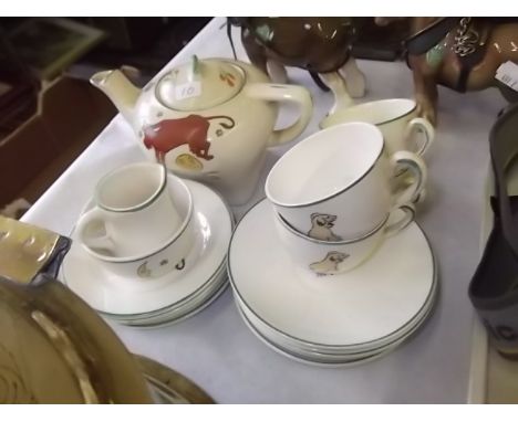 A 19 pce 'Corona' ceramic childs tea service