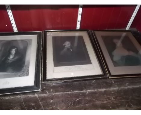 Three various portrait engravings