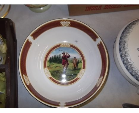 A Royal Worcester Fine Bone China bowl - 'Golfing'