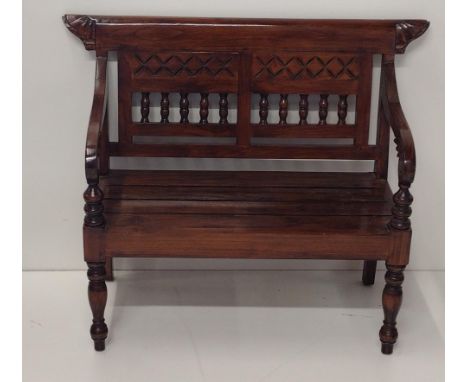 Chinese hardwood hall bench. Collection only. 