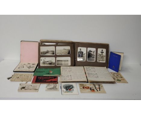 Interesting lot of vintage photographs and a 1915 Chess rule book. Shipping Group (A). 