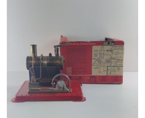 A vintage boxed Mamod SE.2A live steam power plant. Shipping Group (A). 