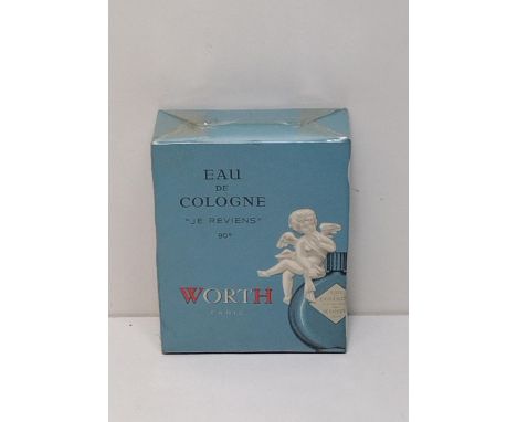 Vintage La Parfums Worth "Je Reviens" Eau de Cologne 62ml in a Lalique bottle. Sealed in box.&nbsp; Shipping Group (A). 