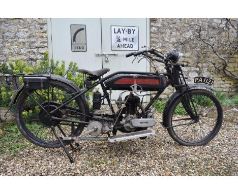 A 1921 Blackburne Flat TankRegistration number PA 1121Hand changeBarn stored, from a deceased estateCondition report: Now wit
