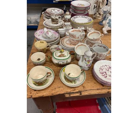 Copeland Spode hunting pattern tea set, together with other sporting and antique china