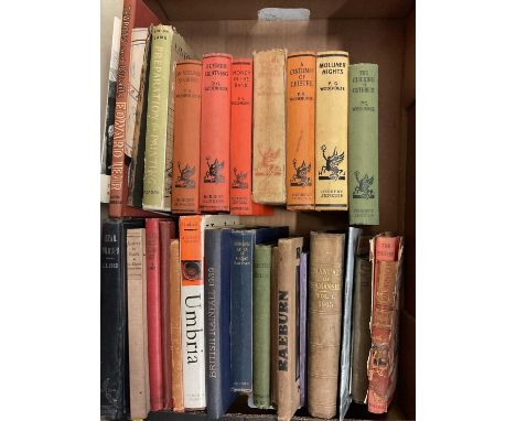 Various books, vintage maps, Giles cartoons etc (4 boxes)