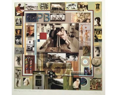 Richard Drew, known as Zacron (British, 1943-2012) archival print - portrait of an artist - Peter Baldwin, signed, titled and