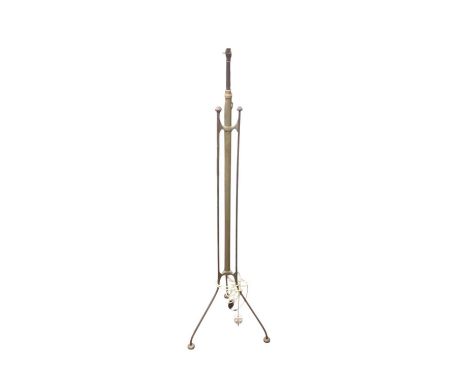 Vintage brass standard lamp