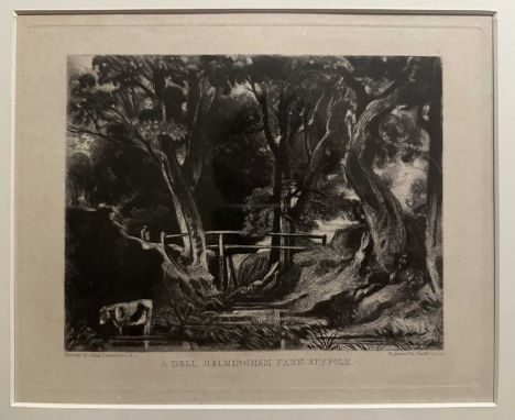 David Lucas after John Constable RA., mezzotint - A Dell, Helmingham Park, Suffolk, 19cm x 23cm, in glazed frame