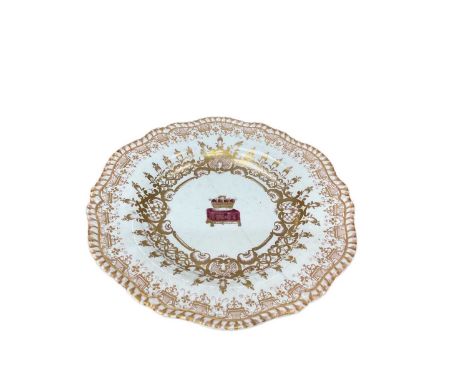 19th century Spode porcelain armorial plate.