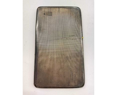 Silver cigarette case with engine turned decoration (Birmingham 1931)218.5 grams 