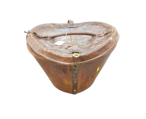 Vintage leather hat box