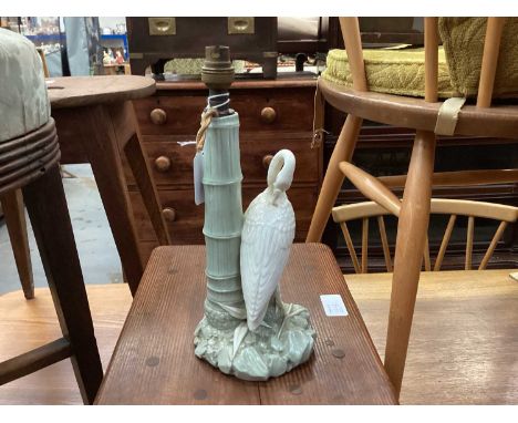 Victorian Royal Worcester aesthetic movement lamp (possibly a converted candlestick), 19.5cm in height excluding lamp fitting
