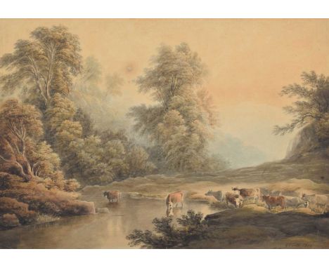 Signed and dated 1809, watercolour.41.5cm x 58.5cm (16.25in x 23in)Condition report: The painting is in fair, original condit