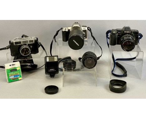 CAMERAS & ACCESSORIES, including Minolta 7000 SLR, Minolta Dynax 505si SLR etc.Provenance: private collection Ynys Mon 