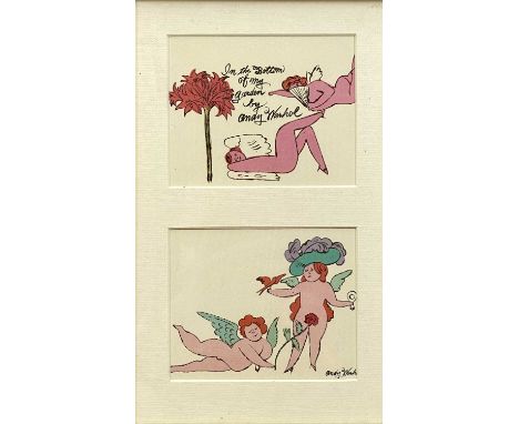 ANDY WARHOL postcards - a triptych, Dick Tracy, Marilyn Monroe and Self Portrait, another triptych, Mozart, Elvis and Self Po