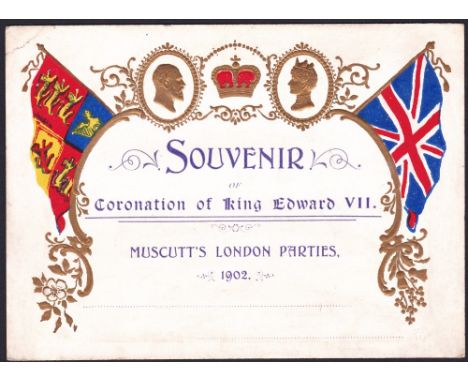 1902 Edward VII Coronation souvenir embossed card. Attractive item