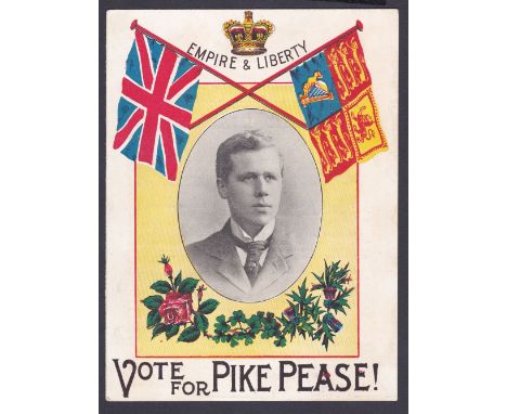 1898 Darlington Parliamentary Election leaflet, "Vote for Pike Pease". Unusual item