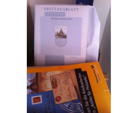 GERMANY STAMPS : Box of modern first day sheetlets 1980's-2000.