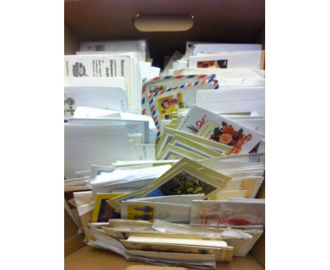 Box of GB and Jersey FDC's PHQs etc. (100's)