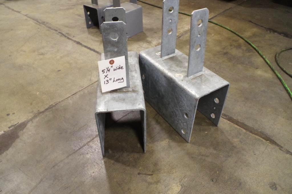 (2) SIMPSON StrongTie Galvanized Post & Beam Brackets 51/4"W x 13"L
