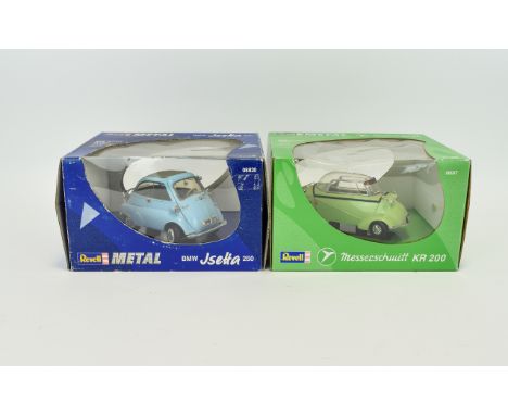 Two Collectable Revell Cars. One Light Blue BMW Jsetta 250. A product from the period of the ''German Economic Miracle''. As 