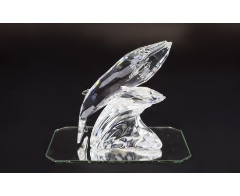 Swarovski SCS Collectors Society Members Only Cut Crystal Annual Edition 1992 only Figure 'Care for Me' The Whales- humpback 