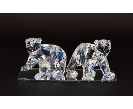 Swarovski SCS Collectors Society Annual Edition 2011 Crystal Figures Polar Bear Cubs Two in total, produced exclusively for S