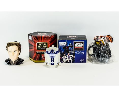 Star Wars Collectables comprising Darth Maul Official Ceramic Mug, Star Wars Classic Collectors Series Figural Mug Bib Fortun