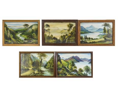 A Collection Of Original Oil On Board Early 20th Century Landscape Paintings By N. Willis Pryce Five in total each in origina