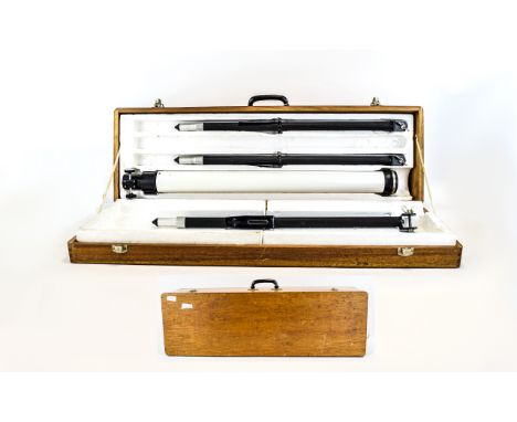 Carton Astronomical Telescope (D=60mm F=910mm) In Fitted Wooden Box, Looks To Be Odd Pieces Missing 