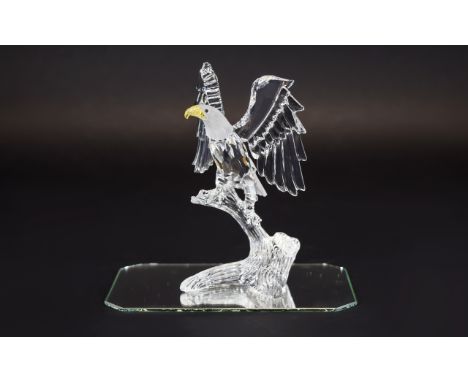 Swarovski Crystal Bird Figure Feathered Friends Collection Bald Eagle Designer, Adi Stocker, code no. 7670 NR 000 002. Issued
